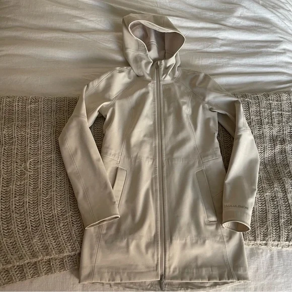 Lululemon White Opal RepelShell Rain Jacket